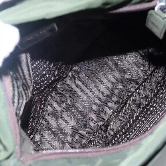 PRADA Tote Bag Nylon Green Auth - Picture 12 of 16